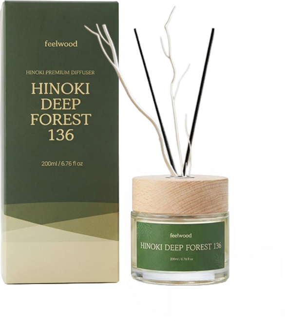 필우드 피톤치드 가정용 디퓨저 200ml 편백나무 편백오일 원목추출, 1개, 딥 포레스트 136