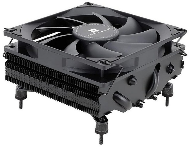 Thermalright AXP90 X47 블랙 로우 프로파일 CPU 에어 쿨러 높이 47mm TL-9015B 슬림 PWM CPU 팬 AGHP 기술 컴퓨터 ITX CPU, AXP90-X47 블랙 / 히트피 4개