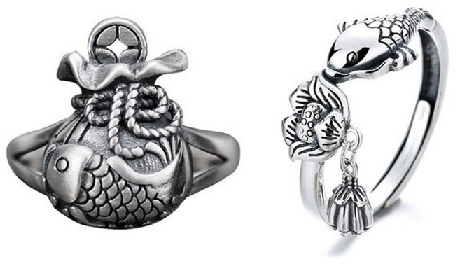 물고기반지 물고기은반지 피쉬반지 행운반지 실버물고기반지 두줄물고기반지 세줄 물고기각인반지