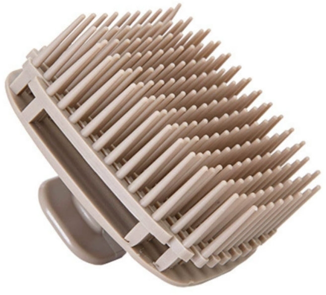 실리콘 두피 마사지 샴푸 브러쉬 두피 세정 브러시, 1개, 브라운