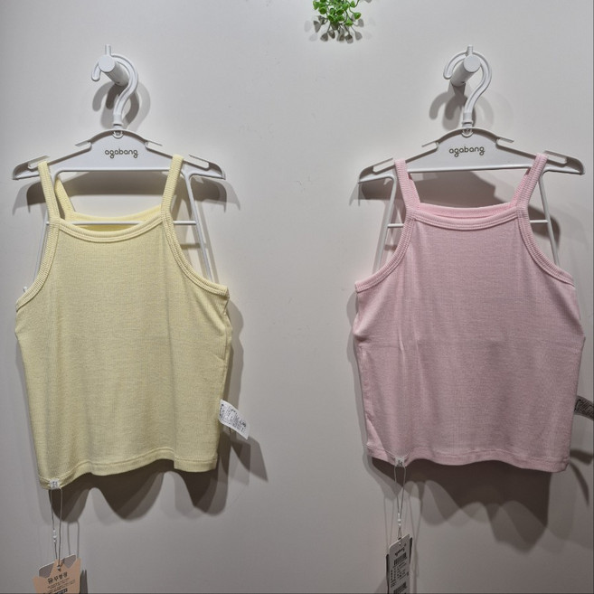 아가방 안양점 쥬디끈나시런닝 01S057304 파스텔톤으로 예쁘고 시원한 끈 런닝~ 부드럽고 시원한 끈 런닝 ~레이온95%~ 폴리우레탄5%~ 무형광~ 한국원단생산~