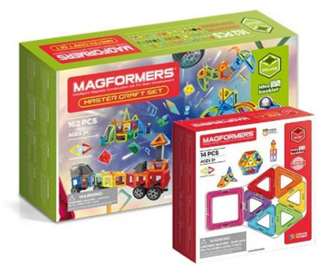 맥포머스 마스터 크래프트 (162p) + 14피스 추가 세트, 1개, 마스터 크래프트 + 14피스추가