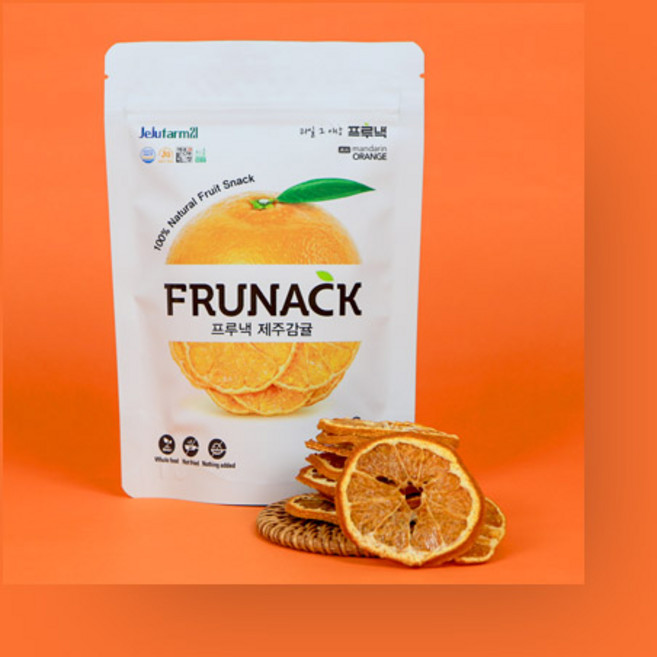 프루낵 제주감귤칩 파우치 제주도기념품 제주간식선물, 1개, 20g