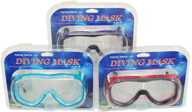 미니미 잠수경 DM-601 물안경 수경 물놀이용품 수영, 레드