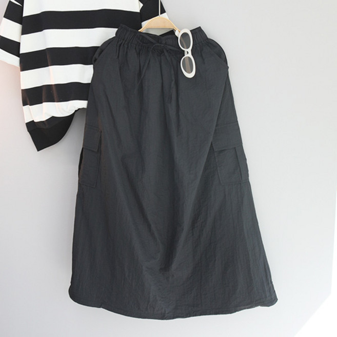 달콩 여성 에이드바스락카고롱스커트 빅사이즈 밴딩