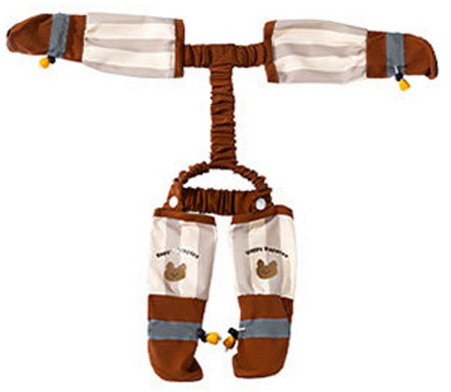 FuTai 반려동물 산책 외출용 방진 4족 팬츠 강아지 부츠 방수 레깅스 강아지 점프슈트 신발, Brown Stripe - XXL, 1개