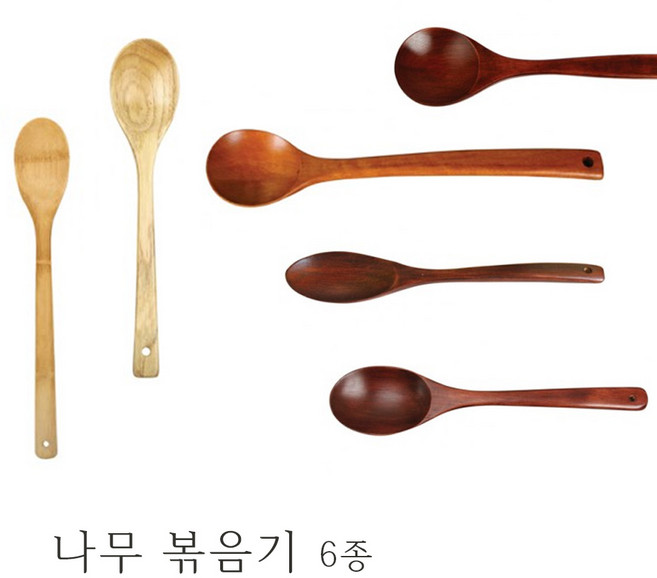 나무 옻칠 볶음기 볶음 주걱 스푼 조리도구 우드 대나무 원목 숟가락, 6. 원목(타원형)-37cm, 1개