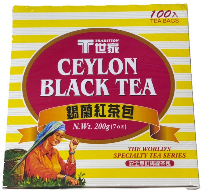 T世家 錫蘭紅茶 茶包 (2g x 100 包), 1個