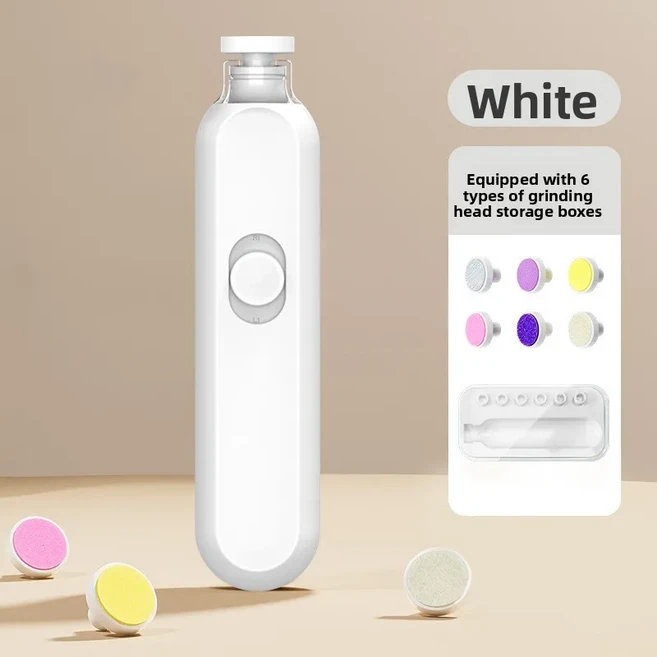 Baby Electric Nail Trimmer Kid Polisher Tool Care Multifunctional Fingernail Cutter Infant Se, 02 White, 02 White