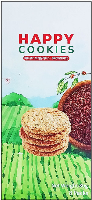 해피 쿠키 현미 과자 80g/유통기한 임박 26.5.20일, 80g, 1