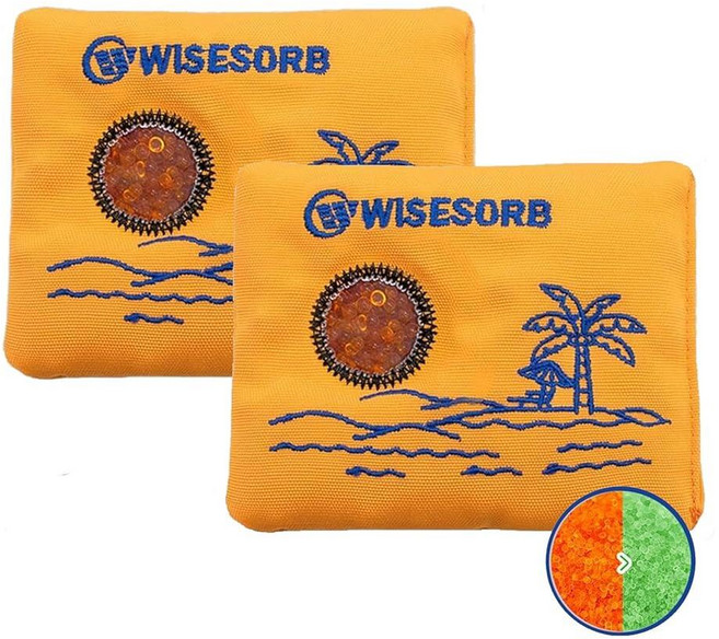 Wisesorb 100gx2피스 보관용 충전식 건조제 팩 색상 표시 실리카 젤 패킷 수분 흡수기 눈에 보이는 창 3D 필라멘트 전자 카메라용 재사용 가능한 제습기 백 32