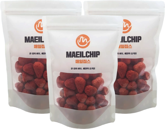 매일칩스 동결건조 딸기칩, 3개, 100g