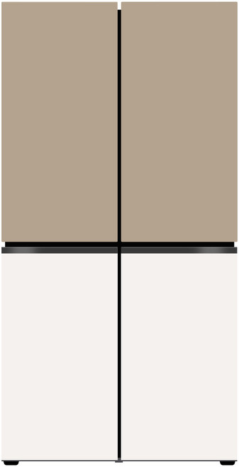 [색상선택형] LG전자 오브제컬렉션 870L 베이직 상냉장 하냉동 프리스탠딩 4도어 메탈 디오스 냉장고 방문설치, H875GCB012