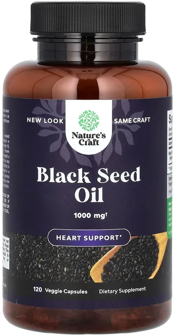 새해 첫좋은선물 Nature's Craft 블랙 시드 오일 베지 캡슐 120정(캡슐 1정당 500mg) 제대로 할인합니다, NaturesCraft블랙시드오일베지캡슐120정캡슐1정, 1개 - 쿠팡