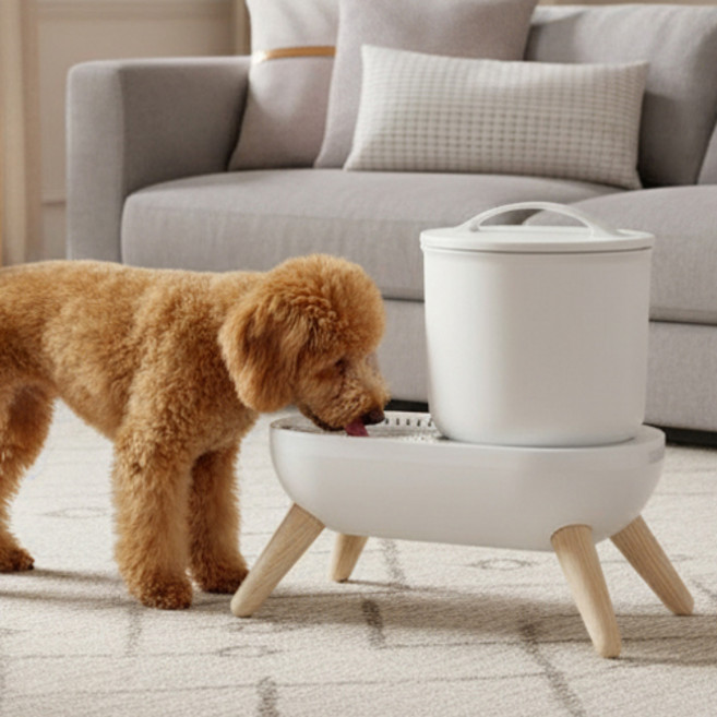 퓨어나인 셀프케어S9 화이트크림D18 거름망 1개포함 프리미엄 펫워터생성 자동급수기 고양이정수기 강아지급수기, S9-D18-whiteC, 화이트크림, 1개