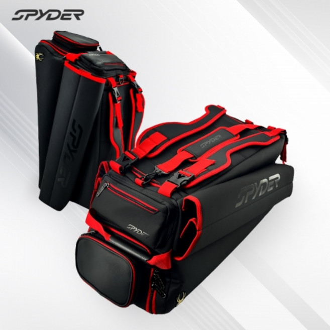 SPYDER 스파이더 프라임 하이브리드 야구백팩 (블랙/레드), 1개, 블랙/레드