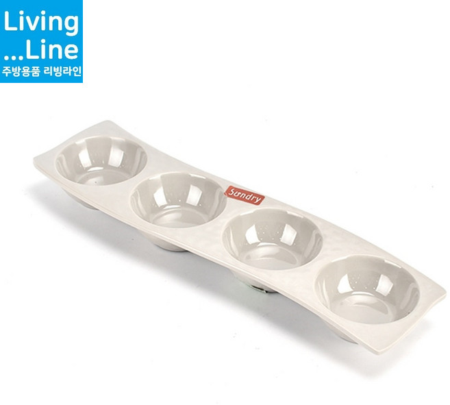 KT 멜라민 나눔 소스볼 월남쌈 쌀국수 소스 그릇 간장 초장 기름장 양념장 마늘용기 예쁜 그릇업소용 일식집 한식집 양념 그릇 소스기 기름장 접시, 로코_체리_소스볼_4구_KB-154, 1개