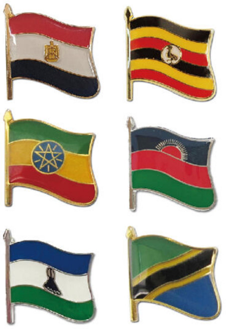 아트박스/로고마크 세계각국의 휘날리는 국기뱃지 시리즈7