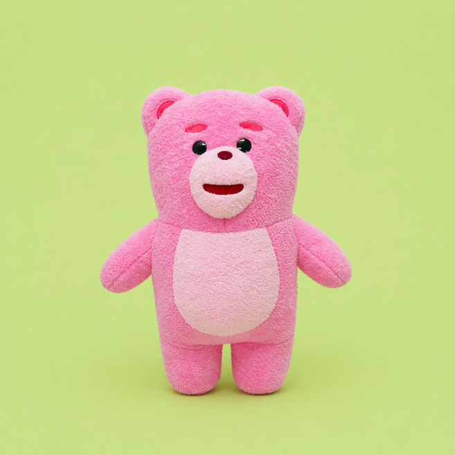 공식정품 벨리곰 뽀글이 대형 인형 쿠션 60cm / 생일 선물 애착 곰인형 크리스마스 응원 우정 커플 안고자는 바디필로우 곰돌이, 1개