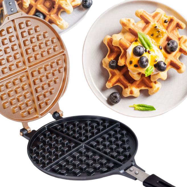 점보 와플팬 인덕션 원형 4구, 1개, 22cm