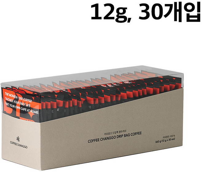 12g 대용량 드립백 30개입 다크 블랜드 커피창고 간편커피 1세트, 1박스