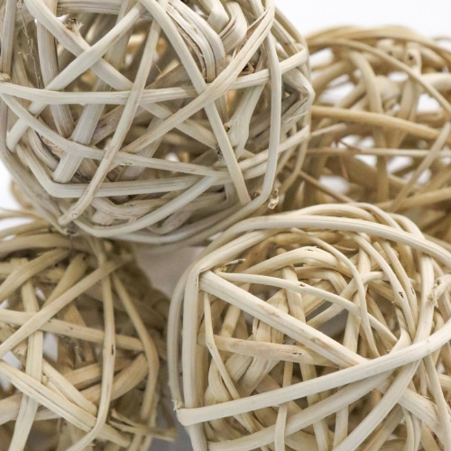 리프패럿 라탄볼 등나무공 6cm 자연주의 앵무새 장난감, 10개