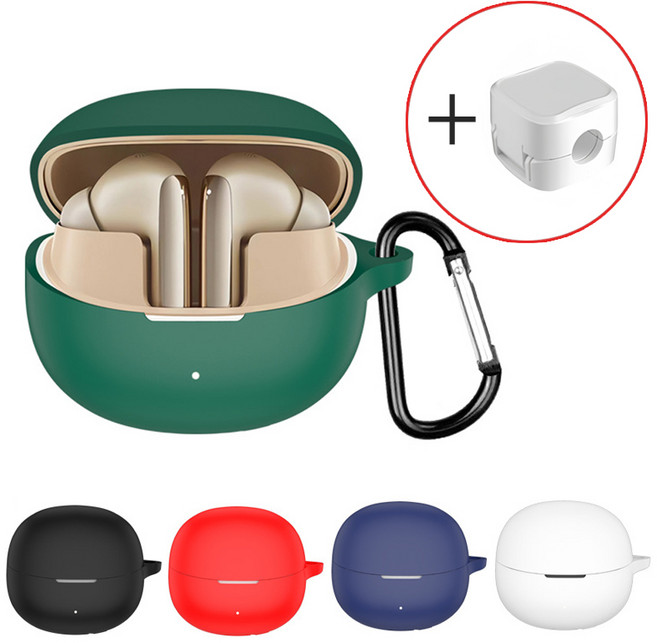 QCY 멜로버즈 프로 플러스 케이스 실리콘 커버 MeloBuds Pro, QCY MeloBuds Pro, 블랙, 1개