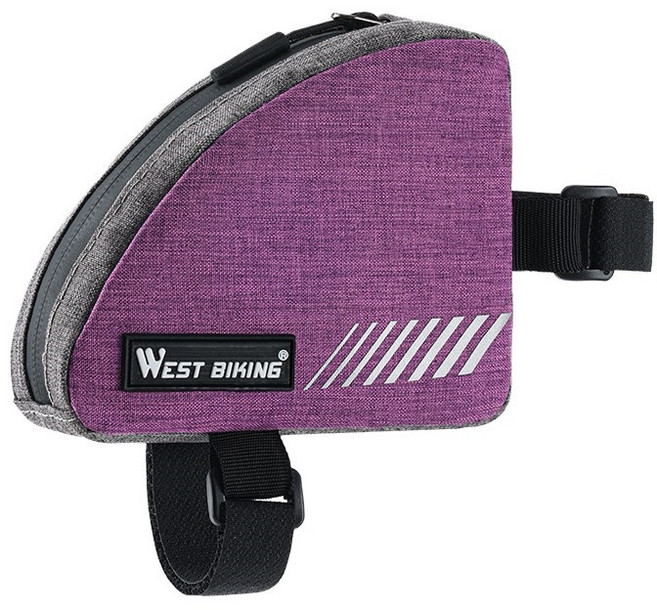 WEST BIKING 미니 상단 튜브 삼각형 가방, 1개, Purple