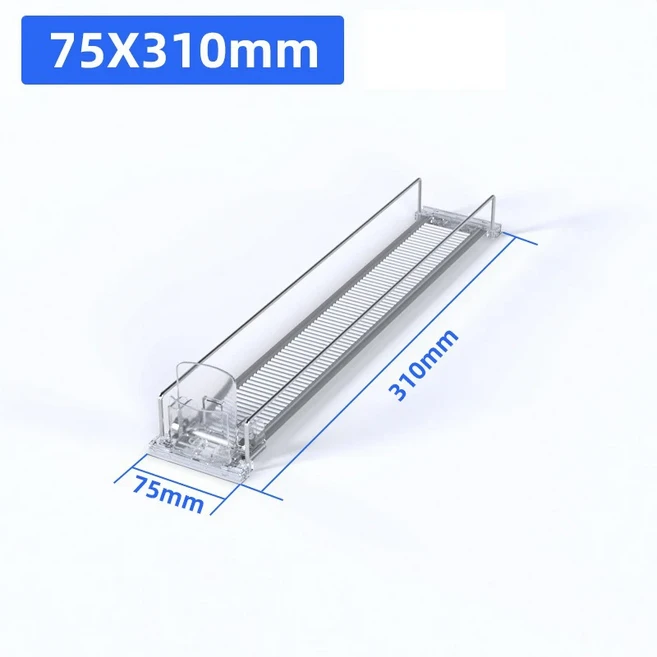 주방 투명 슬라이드 레일 자동 음료수 캔 디스펜서 소매 보관 정리대 냉장고용 스프링 푸셔, 04 31CM