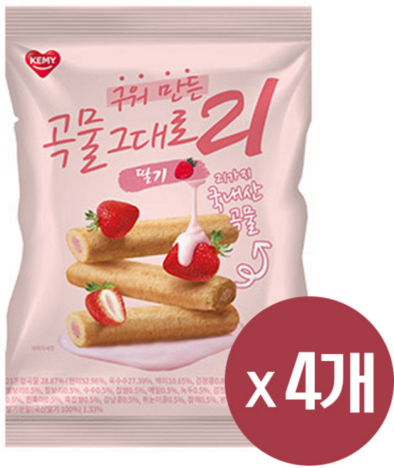 개미식품 곡물그대로21 딸기맛, 150g, 4개