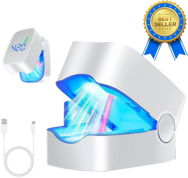 Y케어 손발톱 레이저 UV LED 포터블 충전식 케어기기, 1세트, 화이트