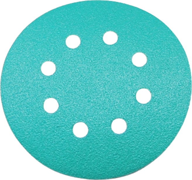 태양연마 필름 원형사포 5인치8홀 (L312T VD58), 400번(10장), 1개