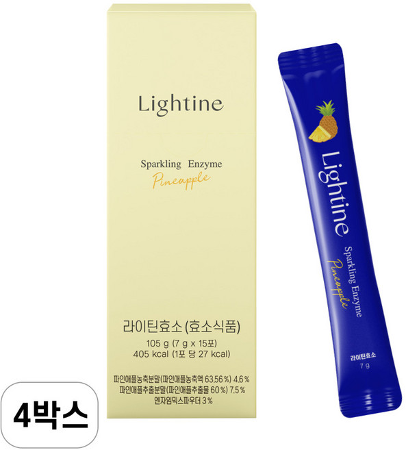 라이틴 효소 소화 곡물 발효 단백질 파인애플 효소제 브로멜라인, 7g, 60개