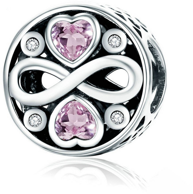 판도라팔찌 호환 참 러브 하트 글라스 무라노 데이지 펜던트