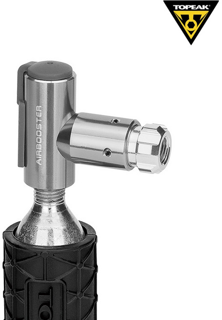 TOPEAK 토픽 펌프 Airbooster 16g 에어부스터 휴대용 자전거 펌프 CO2 주입기 인슐레이터 소형 핸드펌프, 실버, 1개