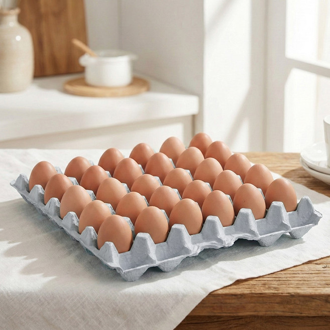 가짜 계란 한 판 모형 30구 달걀한판 장식품 디스플레이 소품, 브라운