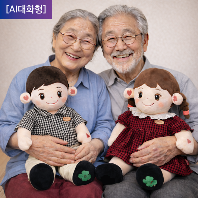 효돌 AI 챗지피티 노인돌봄로봇 인형 치매예방 반려로봇 독거노인 고독사방지 남 개인용 2년, 여, 개인용_2년(24개월)