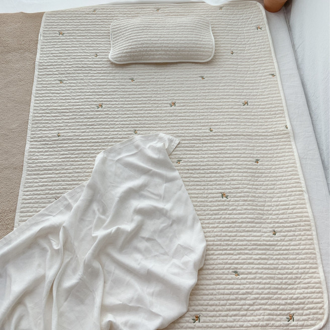 마롤로뜨 100수 자수 아기 방수요 유아 방수패드 신생아 침대, 싱싱올리브_방수패드