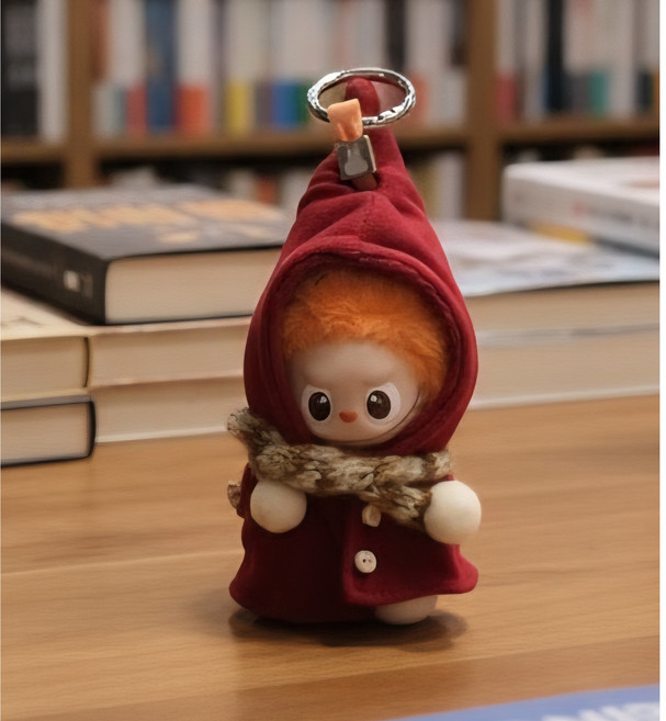 라부부 4 세대 미니 옷 라부부 미니 라부부 전용 의상 10 cm 옷 라부부 코트 겨울 옷 라부부 꾸미기, 1개