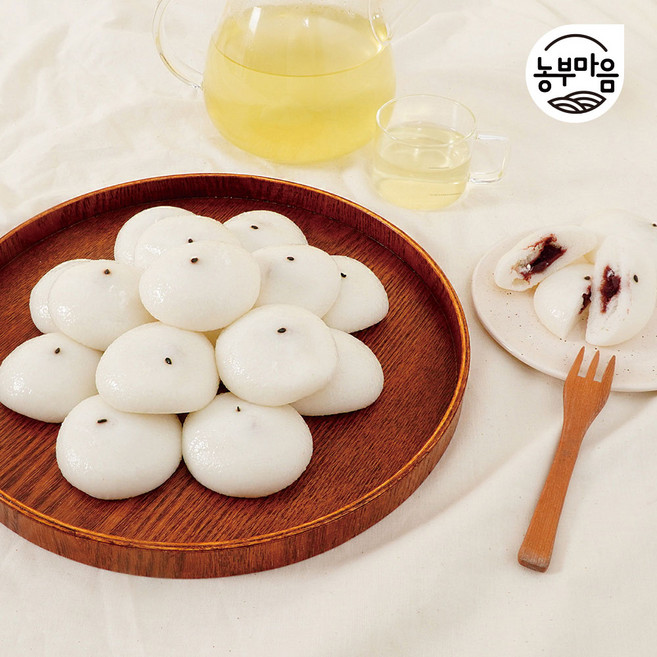 [농부마음] 팥앙금 방울 기정떡 잔기지떡 증편, 100개, 30g