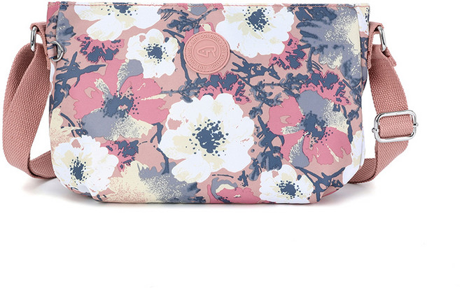 아트컬러 플라워 패턴 생활방수 가벼운 크로스백 A91405