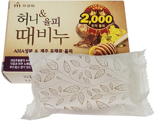 무궁화 허니앤율피 때비누, 90g, 1개입