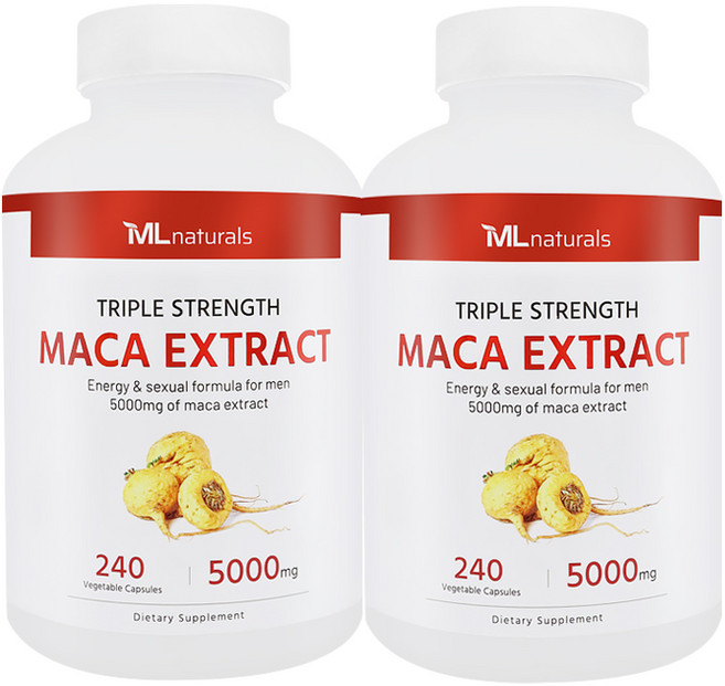 [미국빠른직구] 마이라이프 내추럴스 마카 5000mg 240정 2병, 2개