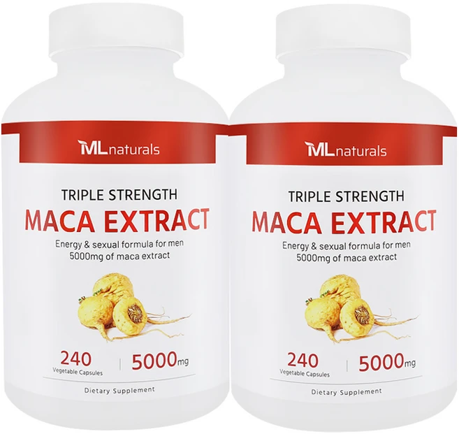 [미국빠른직구] 마이라이프 내추럴스 마카 5000mg 240정 2병, 2개 - 쿠팡