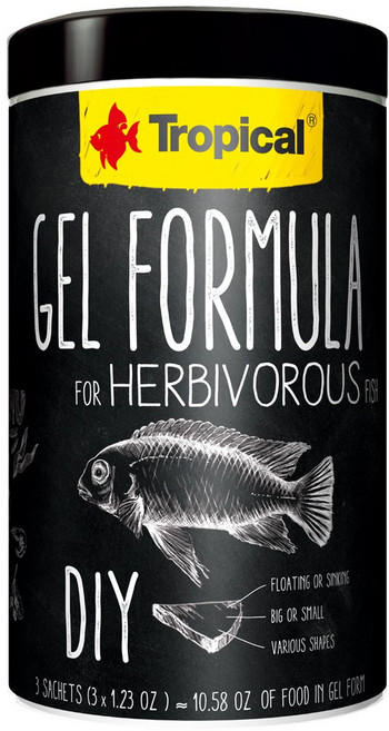 트로피칼 본사- 젤 포뮬라_초식어종용 DIY 3Sachet 35g=300g DIY사료 유통기한 : 2028.02, 1개, 1L