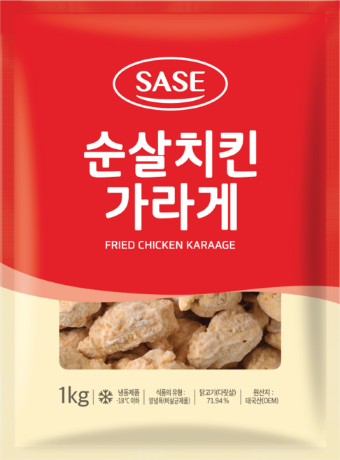 사세 순살 치킨가라게 1KX10 식당용 오징어 안주, 1kg, 6개