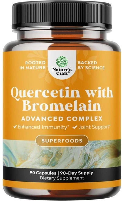 네이처스크래프트 퀘르세틴 500mg 브로멜라인 100mg 캡슐 90정, 1개 - 쿠팡