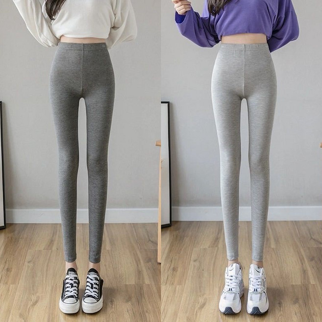 캐리루시 면 9부 슬림 레깅스 2p