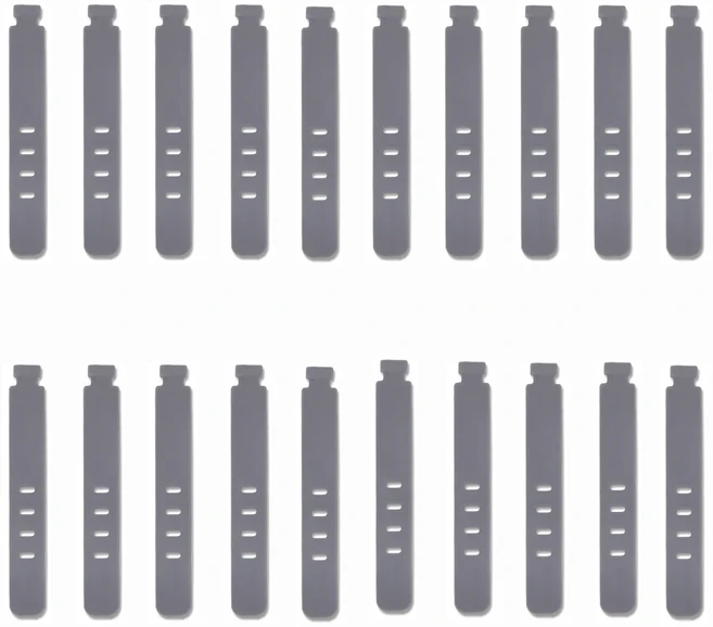 전기릴선 케이블 정리함 와인더 이어폰 클립 충전기 코드 관리 실리콘 거치대 고정 장치 벨트 20 개, 04 GRAY20PCS