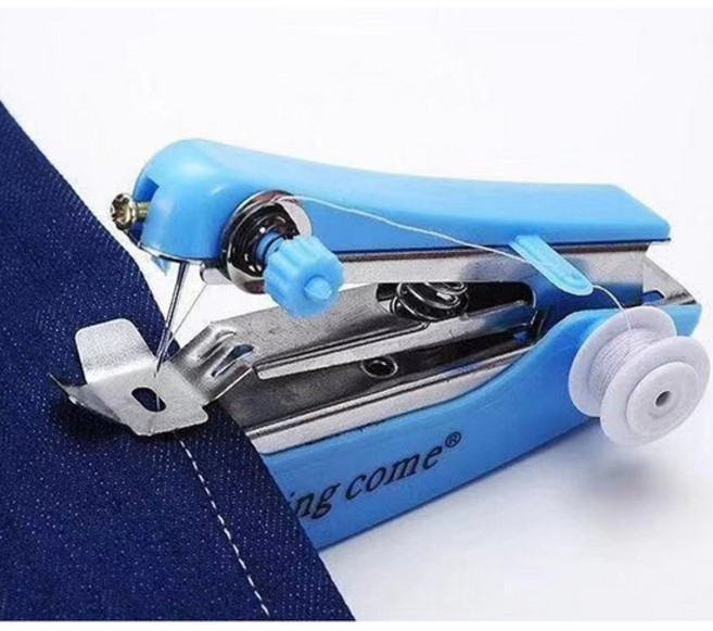 휴대용 핸드미싱(스카이) 바느질 미니재봉틀, 파란색, 1개
